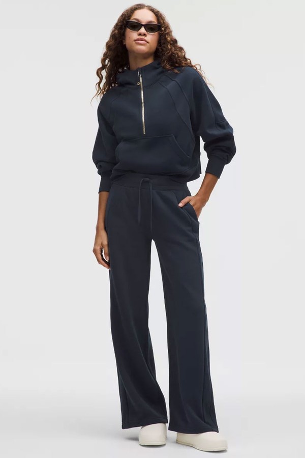 Scuba Mid-Rise Wide-Leg Pants