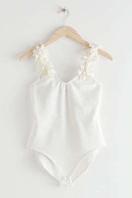 Flower Applique Bodysuit from & Other Stories