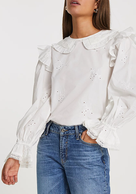 Long Puff Sleeve Collar Blouse from River Island