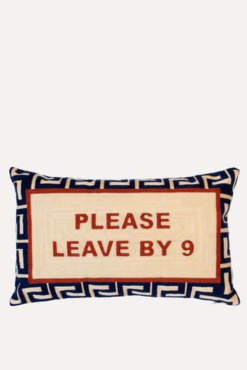 Please Leave By Nine Pillow   from The Pillow Drop