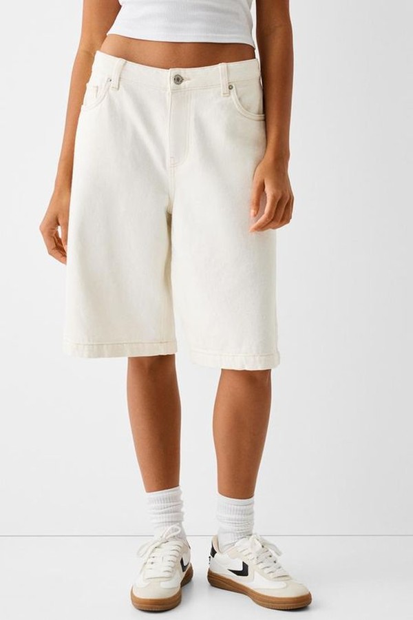 Baggy Denim Bermuda Shorts from Bershka