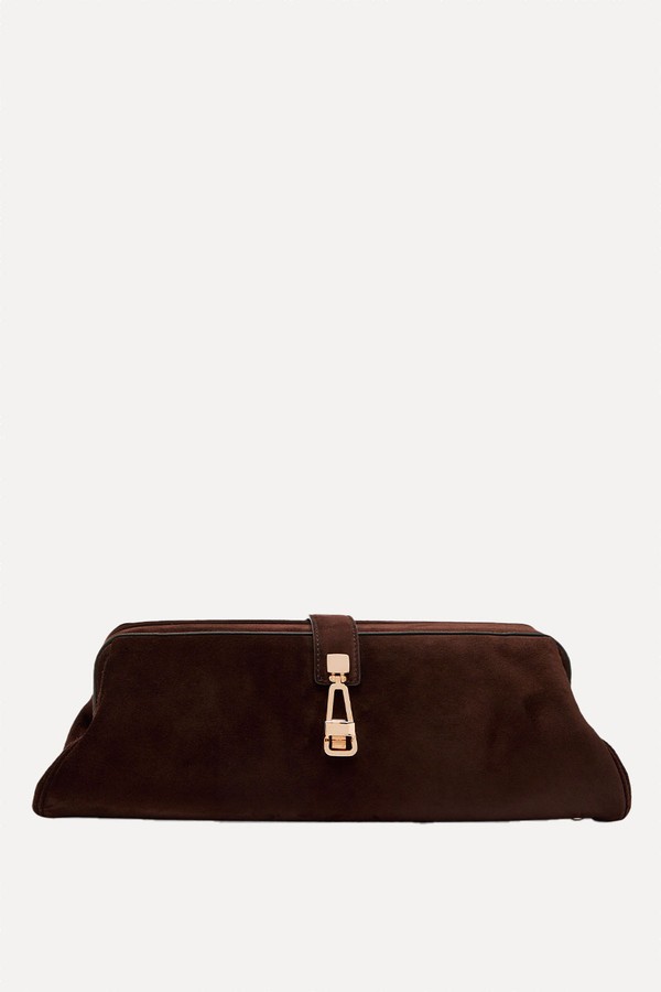 Baguette Suede Clutch Bag from Gabriela Hearst