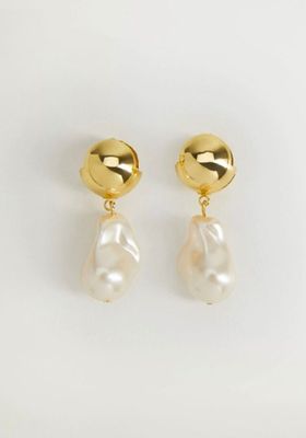 Pearly Pendant Earrings from Mango