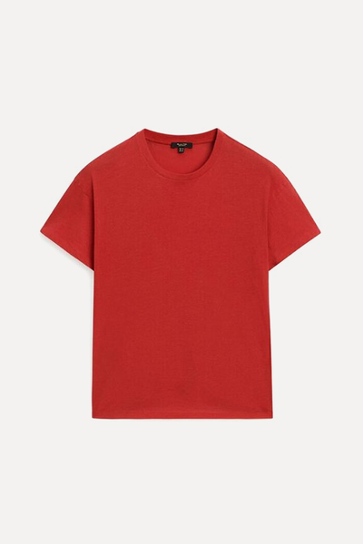 Short Sleeve Mercerised Basic T-Shirt from Massimo Dutti