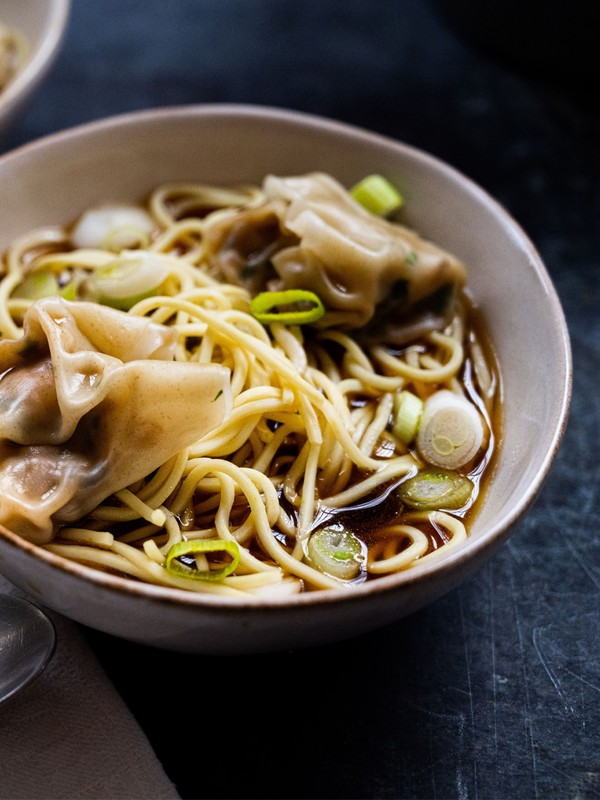 Wonton Braised Noodles With Tobiko