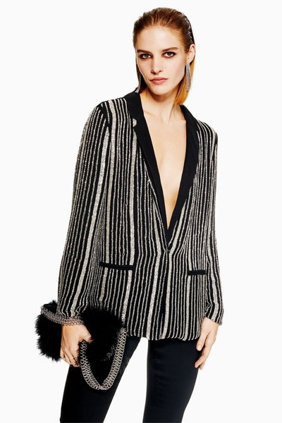 Stripe Embellished Jacket