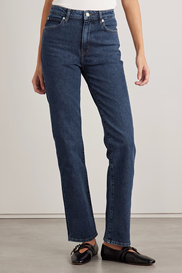 The Ruler High-Rise Slim-Leg Jeans from FRAME