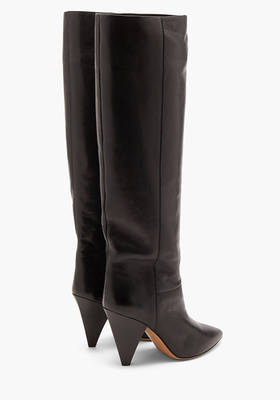 Lybill Cone-Heel Knee-High Leather Boots from Isabel Marant