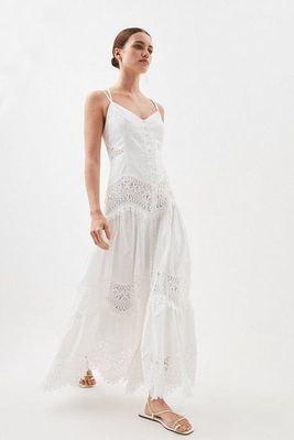 Petite Cotton Poplin Woven Maxi Dress