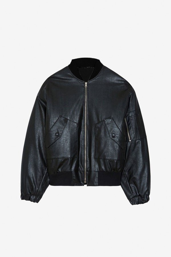 Hane Faux Leather Bomber from The Frankie Shop