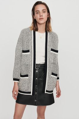 Cardigan With Contrast Stripes