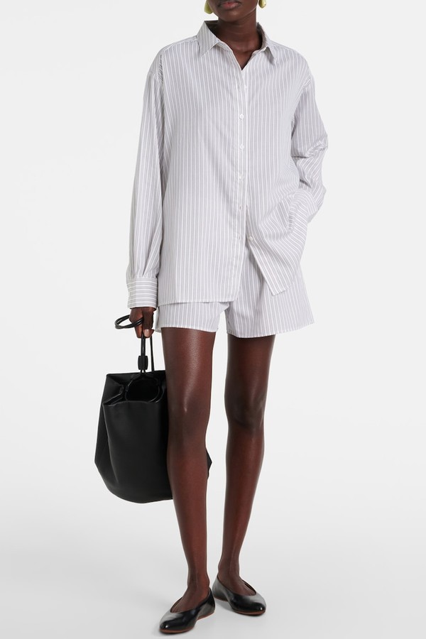 Cairo Striped Cotton-Blend Shorts from Asceno