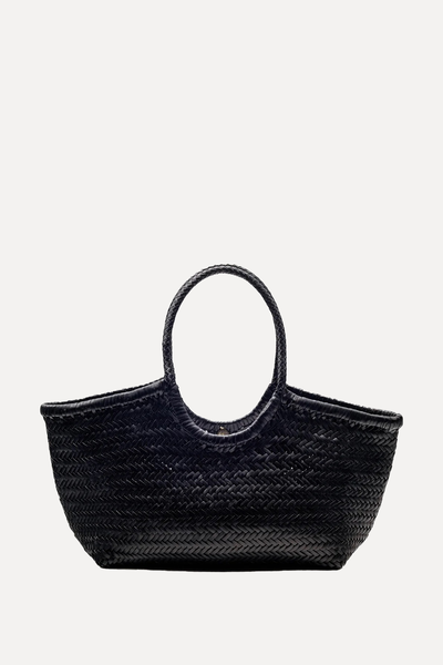 Nantucket Woven-Leather Basket Bag  from Dragon Diffusion 