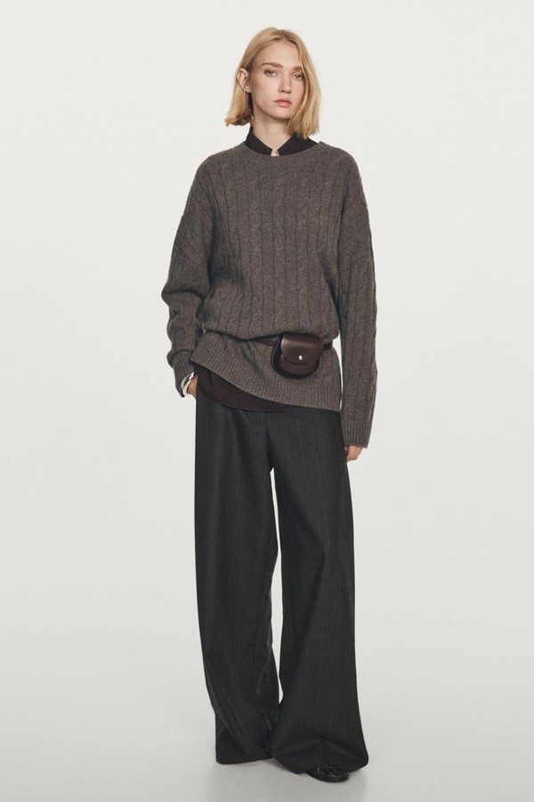 100% Cashmere Cable-Knit Sweater from Massimo Dutti