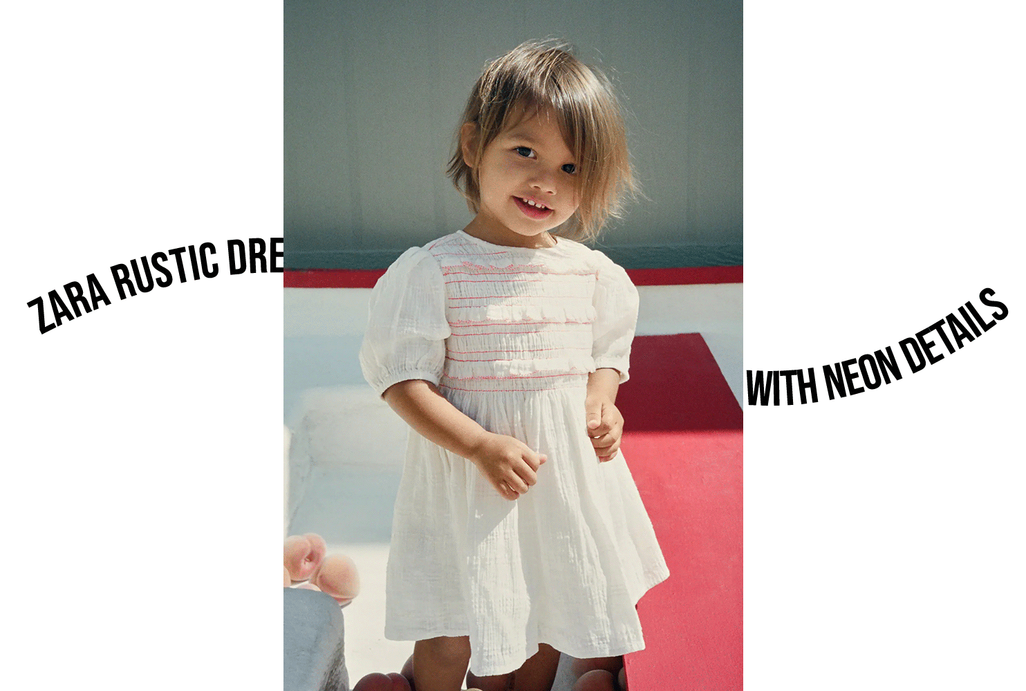 Rustic Dress With Neon Details, £22.99 | Zara