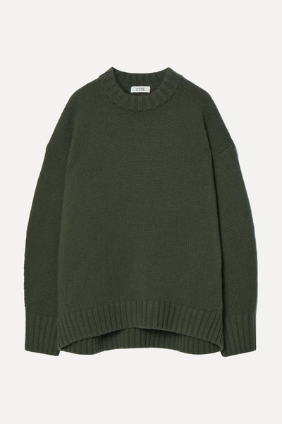 Chunky Pure Cashmere Crew-Neck Jumper from COS