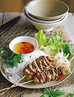 Vietnamese Pork Skewers With Noodle Salad