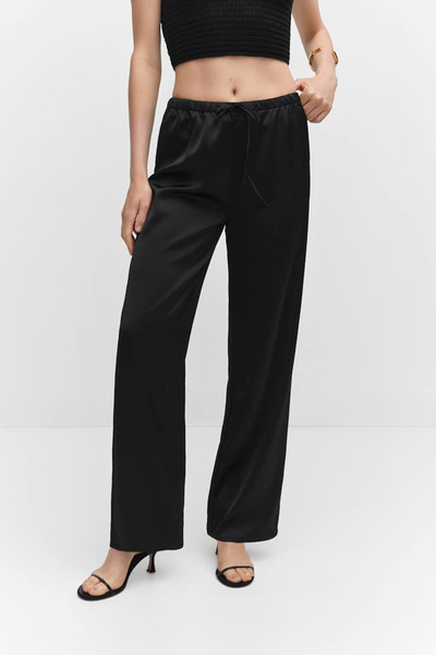 Satin Palazzo Pants from Mango