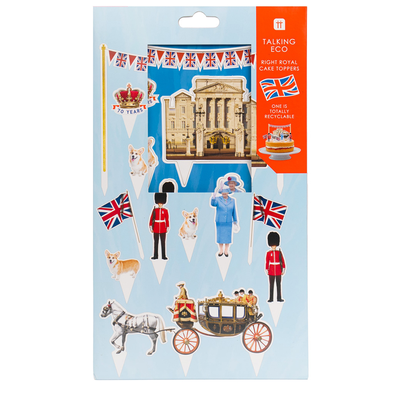 Right Royal Spectacle Cake Toppers x 12 from Talking Tables