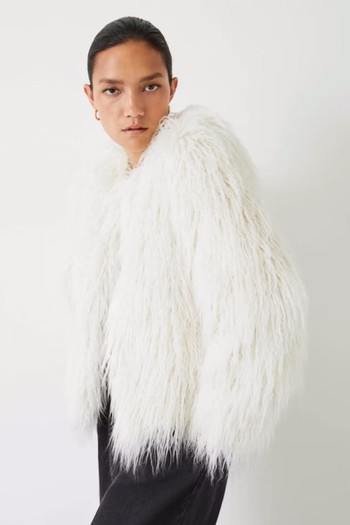 Faux Fur Shaggy Vintage Jacket from HUSH