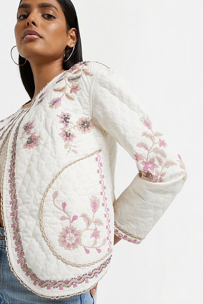 Floral Embroidered Jacket from River Island