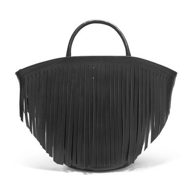 Fringed Leather Tote 