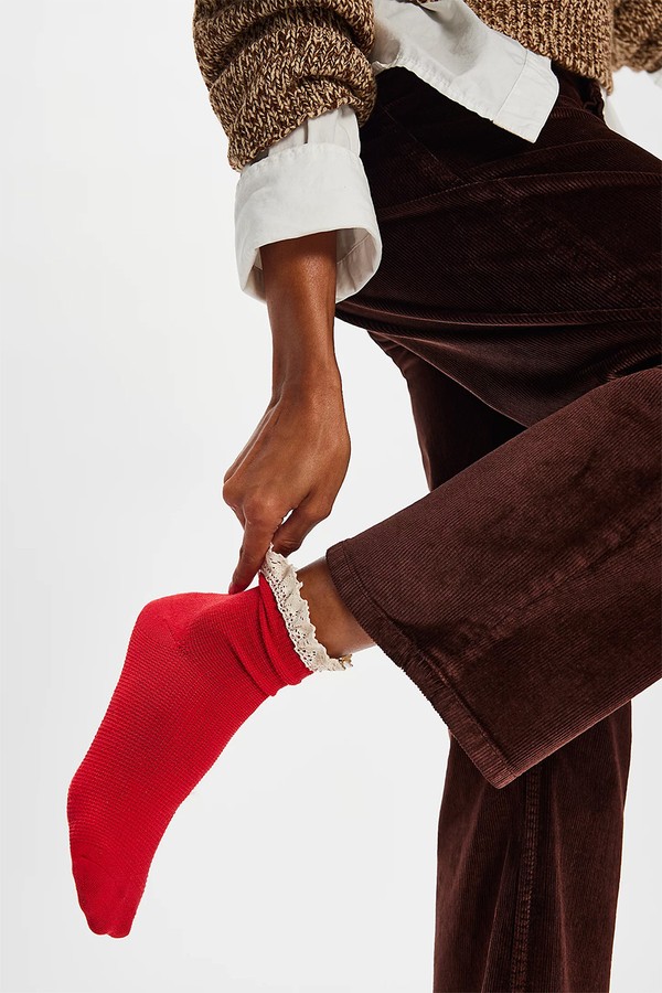 Beloved Waffle Knit Ankle Socks