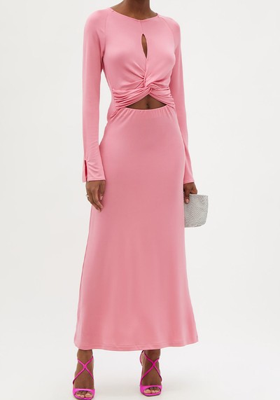 Shirin Twisted Satin Maxi Dress from Racil