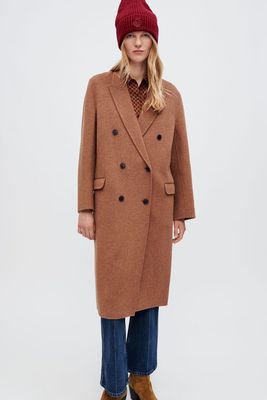 Double-Faced Marl Coat from Maje