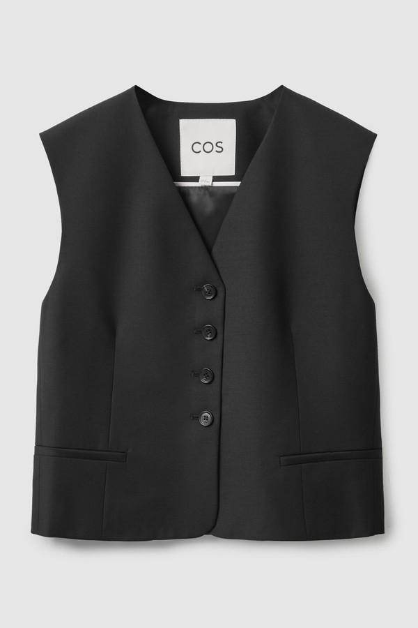 Cropped Single-Breasted Waistcoat from COS