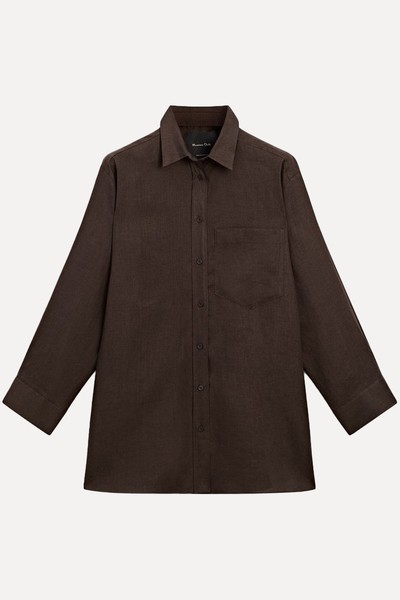 Long 100% Linen Overshirt  from Massimo Dutti