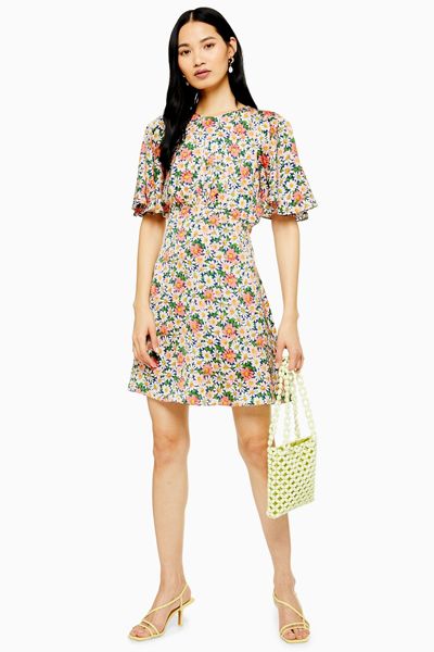 Tall Austin Floral Daisy Print Mini Dress