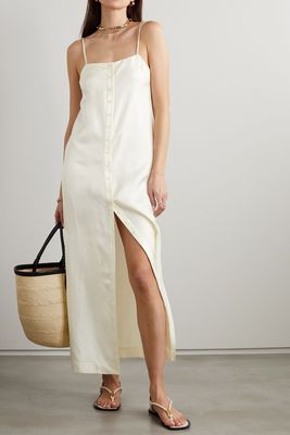 Vabea Silk-Twill Maxi Dress from LouLou Studio