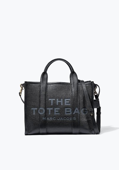 The Leather Medium Tote Bag Black