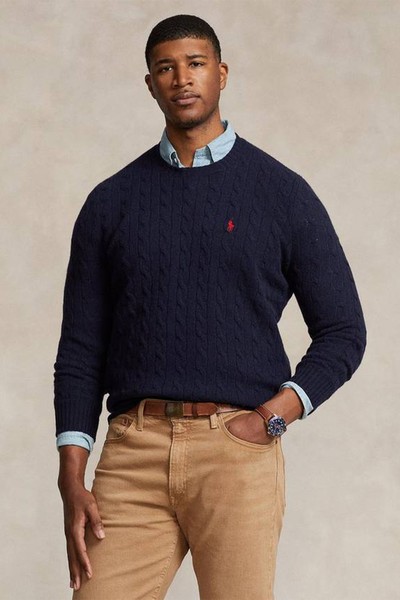 Big & Tall Cable Knit Cashmere Blend Jumper from Polo Ralph Lauren