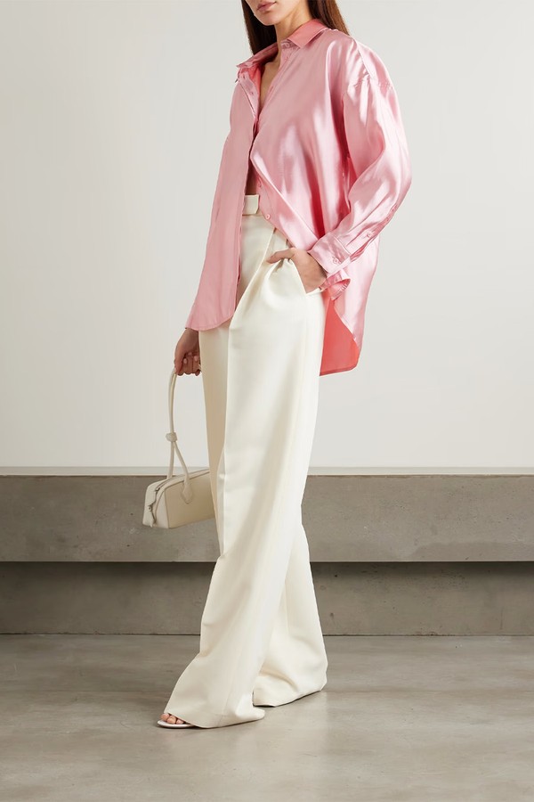 Oversized Silk-Twill Shirt from Abadia