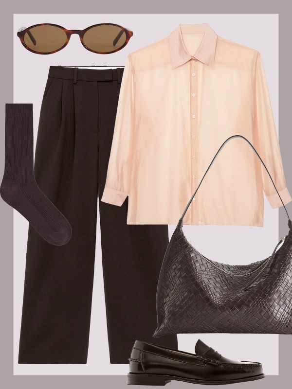 A Look We Love: Pale Pink & Chocolate Brown