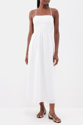 Kenzie Pleated Cotton-Poplin Maxi Dress from Posse