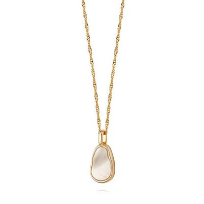 Isla Mother Of Pearl Necklace 18ct Gold Plate from Daisy London
