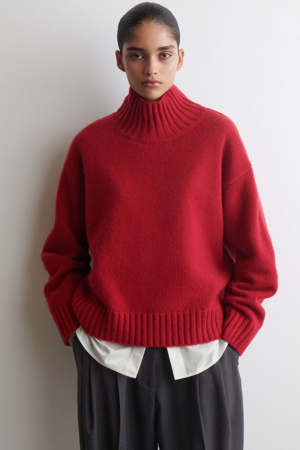 Cashmere Funnel-Neck Jumper from COS