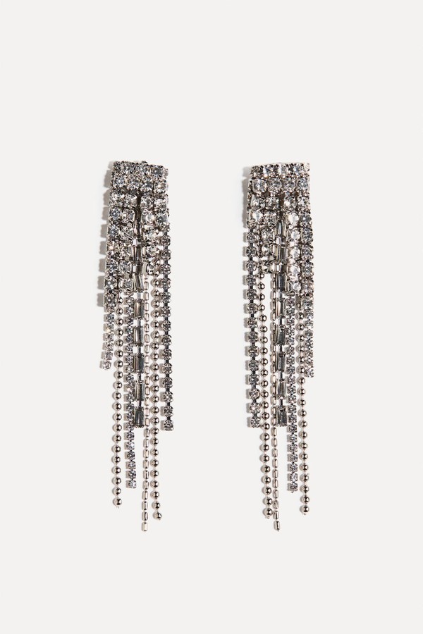  Rhinestone Dangle Earrings from H&M 