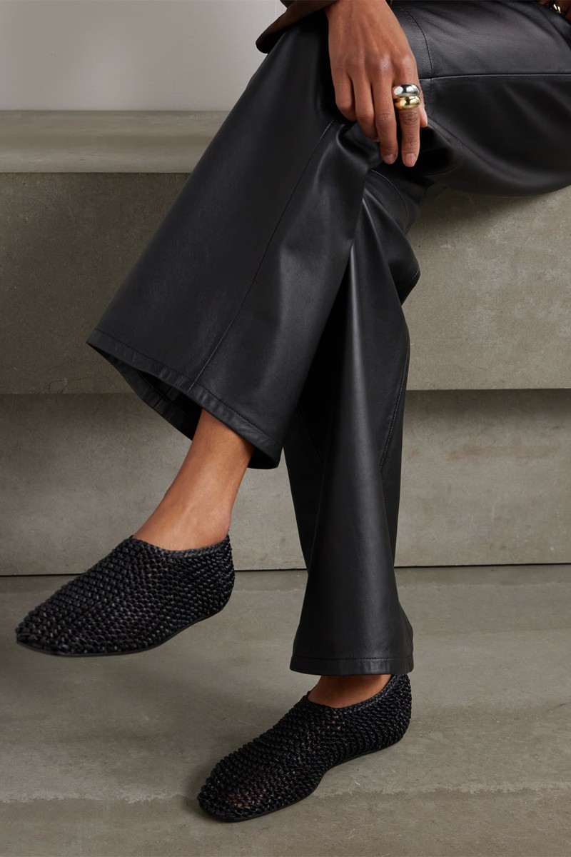 Woven Leather Ballet Flats from TOTEME