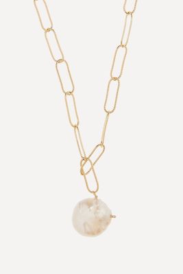 Gold-Plated The Water Bearer Baroque Pearl Pendant Necklace from Alighieri