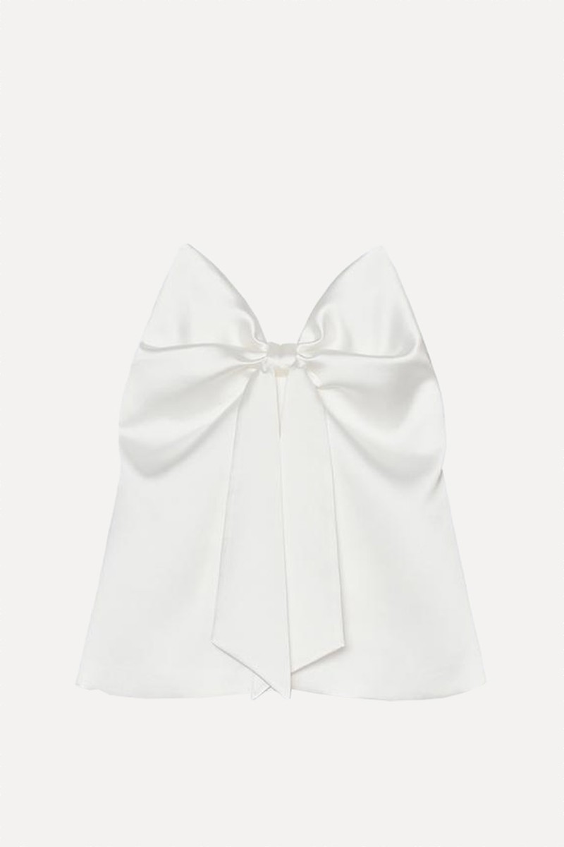 Satin Top With Bow from Zara