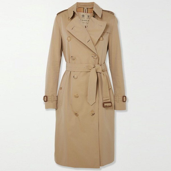The Kensington Long Cotton-Gabardine Trench Coat from Burberry