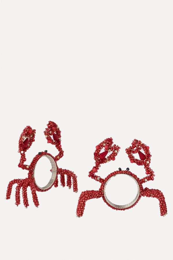 Set Of 2 Beaded Crab Napkin Rings from John Lewis