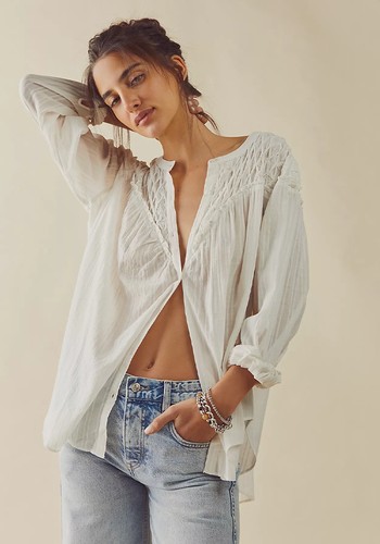 Marigold Buttondown Top