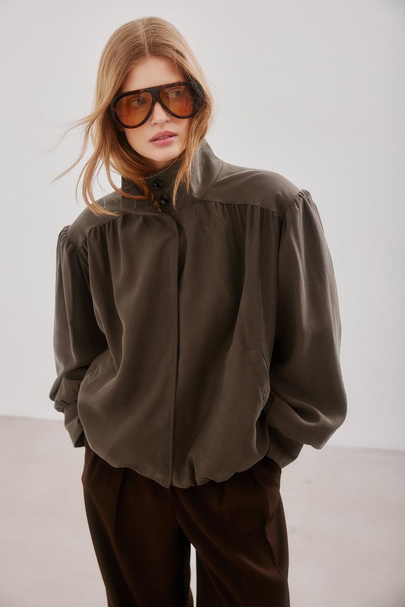 High Neck Flowy Jacket from Na-KD