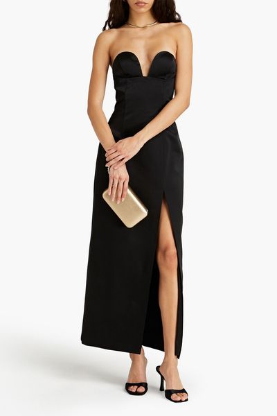 Strapless Satin Maxi Dress, £711 (was £1,184) | Sara Battaglia