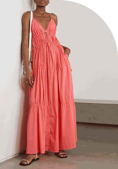 April Tiered Cotton-Poplin Maxi Dress from Jonathan Simkhai